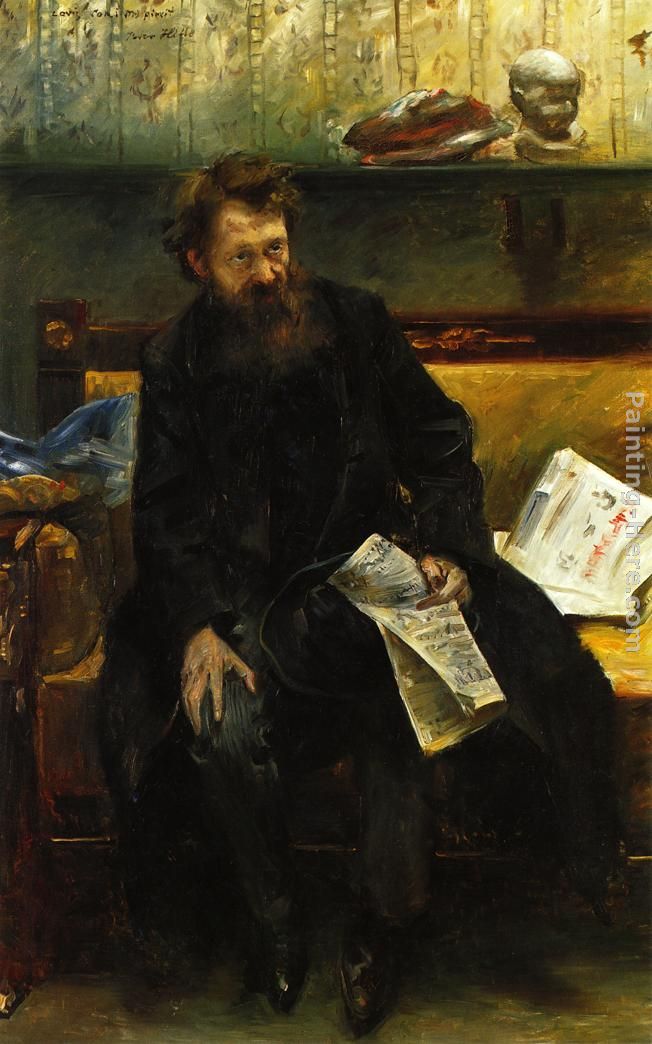 Portrait of the Poet Peter Hille painting - Lovis Corinth Portrait of the Poet Peter Hille art painting